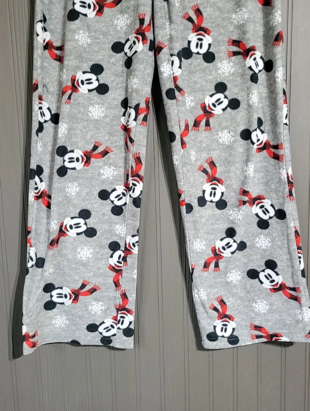 Disney Mickey Mouse Fleece Pajama Lounge Pants Mickey Print Gray Women's Medium - Picture 4 of 7